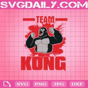 Team Kong Svg, Kong Svg, Kong Love Svg, Kong Skull Island Svg, Svg Png Dxf Eps AI Instant Download