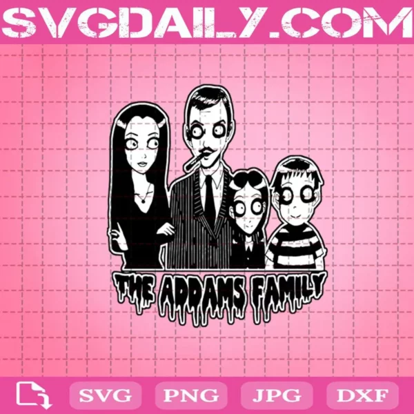 The Addams Family Svg, Halloween Svg, Gomez Svg, Morticia Svg, Pugsley Svg, Wednesday Svg, Digital Download