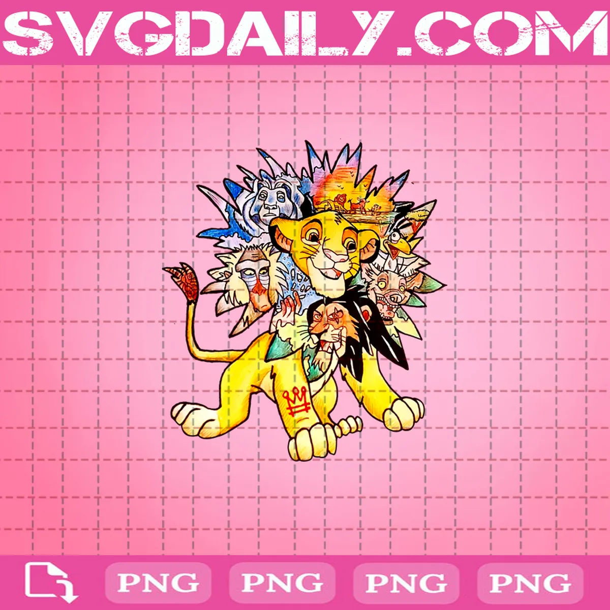 The Lion King Png, Lion King Png, Disney Png, Png Printable, Instant Download, Digital File