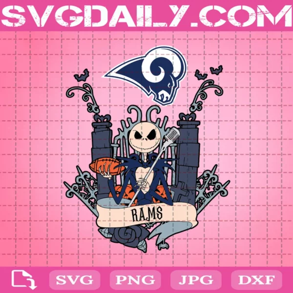 The Nightmare Before Christmas Svg, Los Angeles Rams Svg, Rams Svg, NFL Svg, Halloween Svg