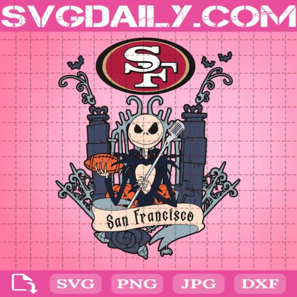 The Nightmare Before Christmas Svg, San Francisco 49ers Svg, 49ers Svg, NFL Svg, Halloween Svg