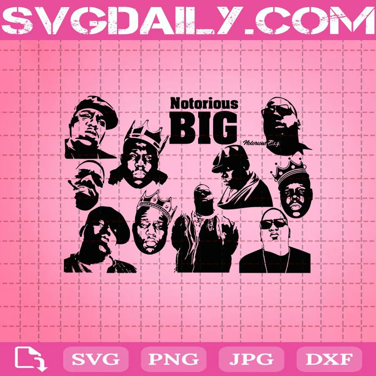 The Notorious B.I.G Svg Bundle, Notorious Big Svg, Instant Download, Digital Files, Svg, Png, Eps, Dxf