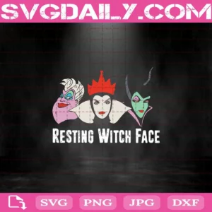 Three Witches Resting Svg, Resting Witch Face Svg, Witches Svg, Halloween Svg, Funny Maleficent Resting Witch Face Svg, Disney Witches Ursula, Grimhilde, Maleficent Svg