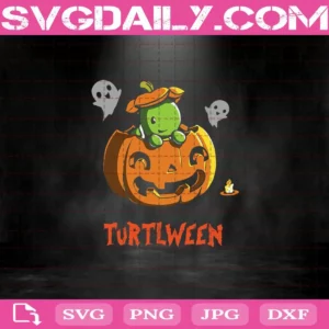 Turtlween Svg, Halloween Svg, Pumpkin Svg, Turtle Svg, Svg Png Dxf Eps Cut File Instant Download