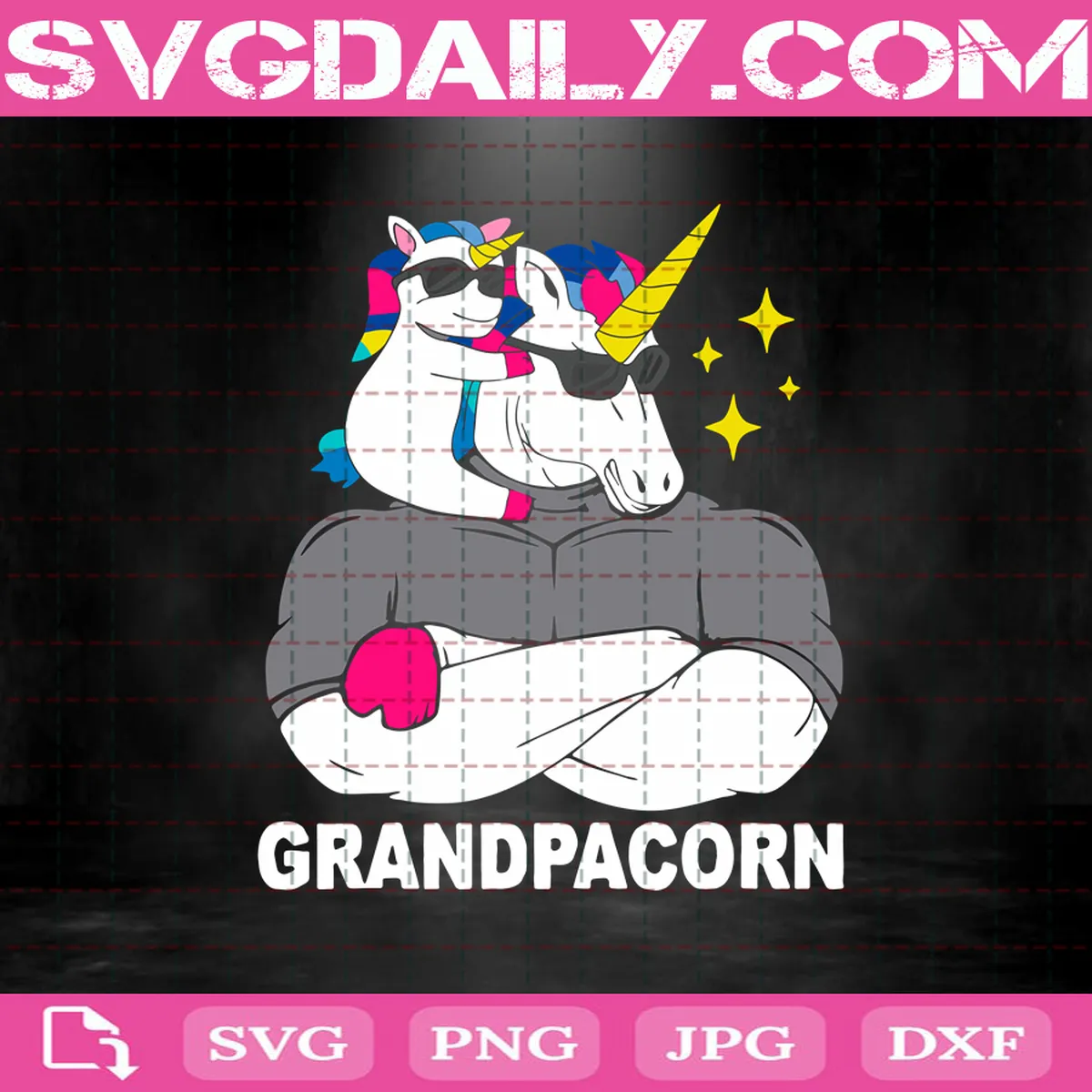 Unicorn Toddler With Grandpa Svg, Grandpacorn Svg, Grandpacorn Muscle Svg, Grandpa Svg, Unicorn Grandpa Svg, Unicorn Svg