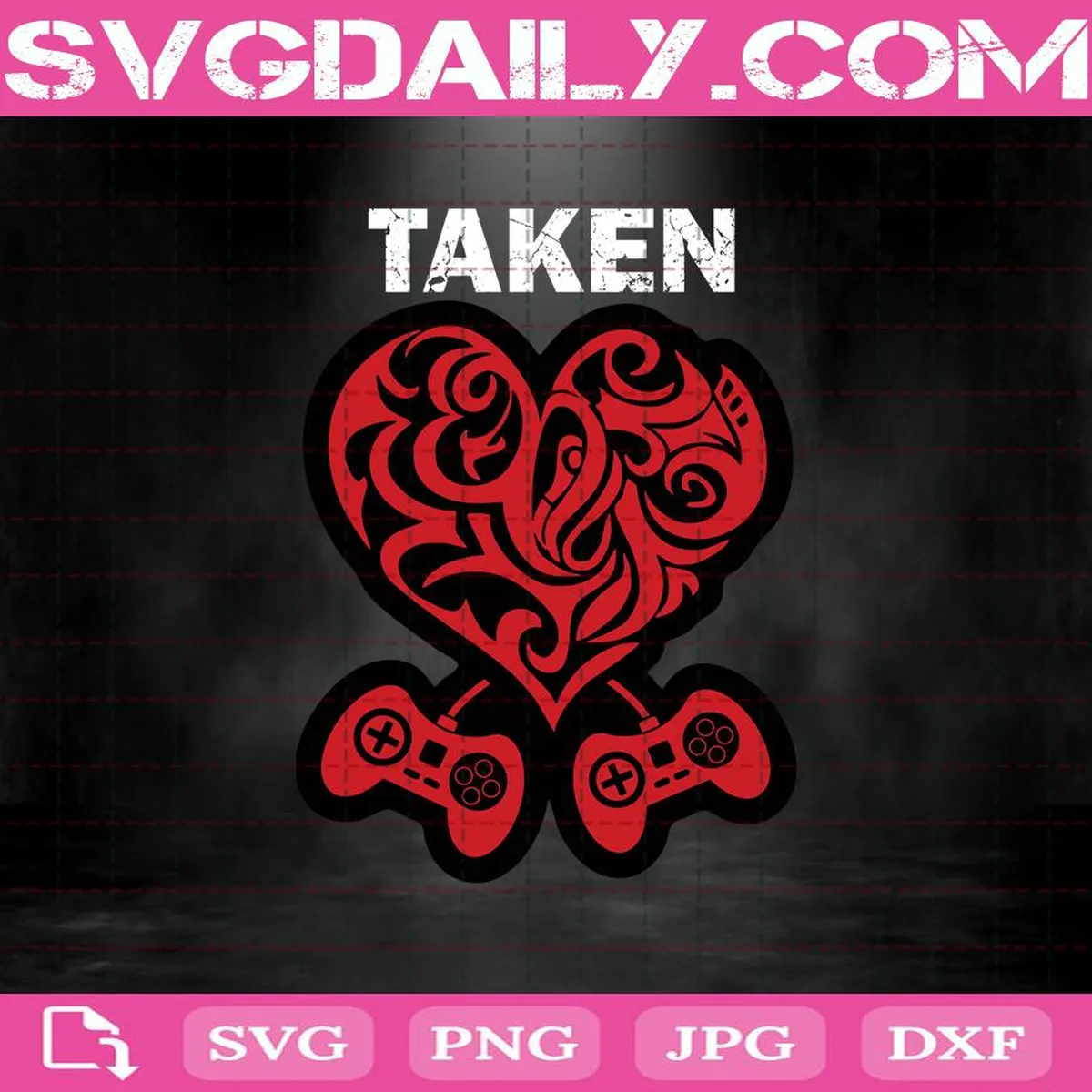 Video Game Heart Controller Valentine's Day Svg, Video Game Svg, Video Game Lover Svg, Valentien Svg, Svg Png Dxf Eps Download Files