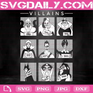 Villains Disney Ursula Svg, Cruella De Vil Svg, Maleficent Svg, Disney Ursula Svg, Svg Png Dxf Eps AI Instant Download