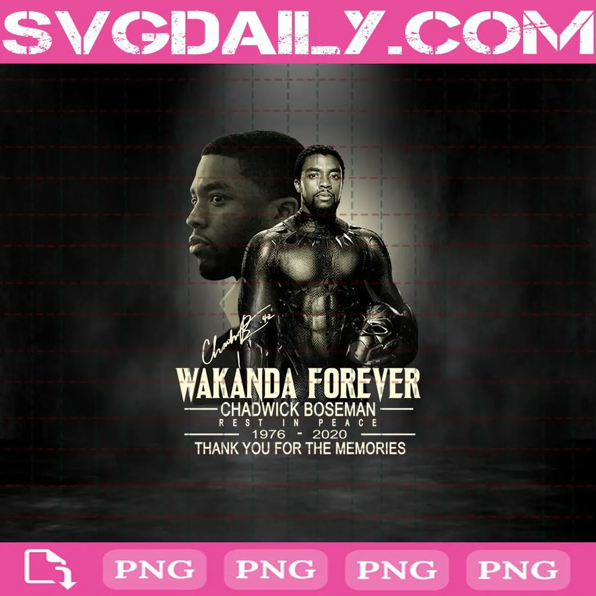 Wakanda Forever Chadwick Boseman Png, Wakanda Forever Png, Black Panther Png, Wakanda Png, Chadwick Boseman Png
