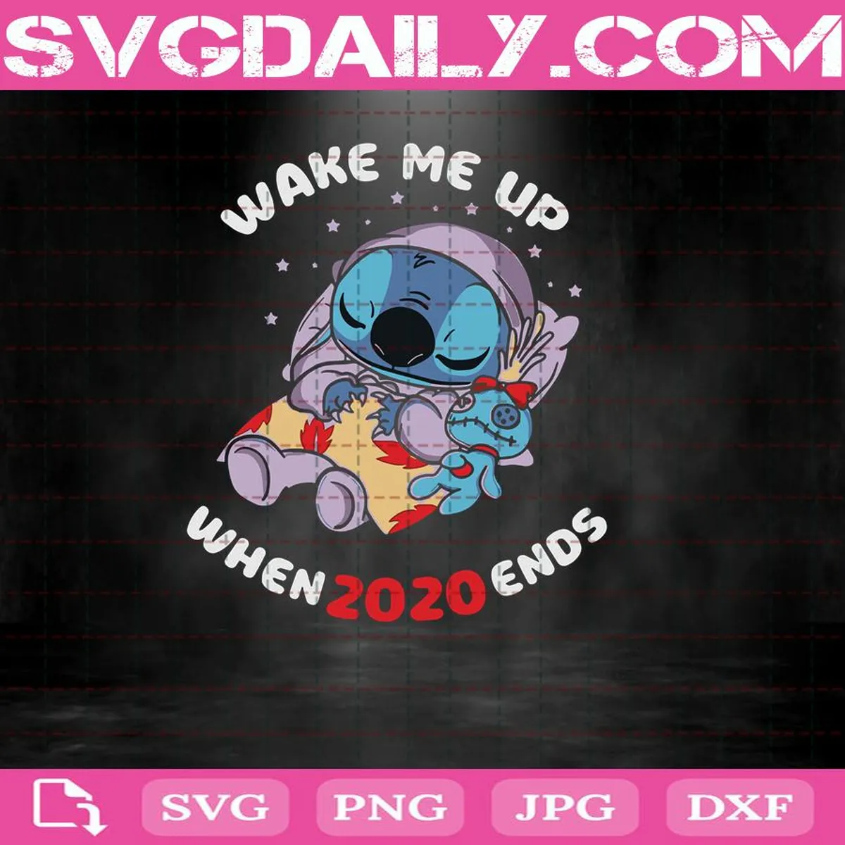 Wake Me Up When 2020 Ends Svg, Christmas Svg, Stitch Svg, Stitch Christmas Svg, Wake Me Up When 2020 Ends Svg, Stitch Sleeping Svg, Merry Christmas Svg