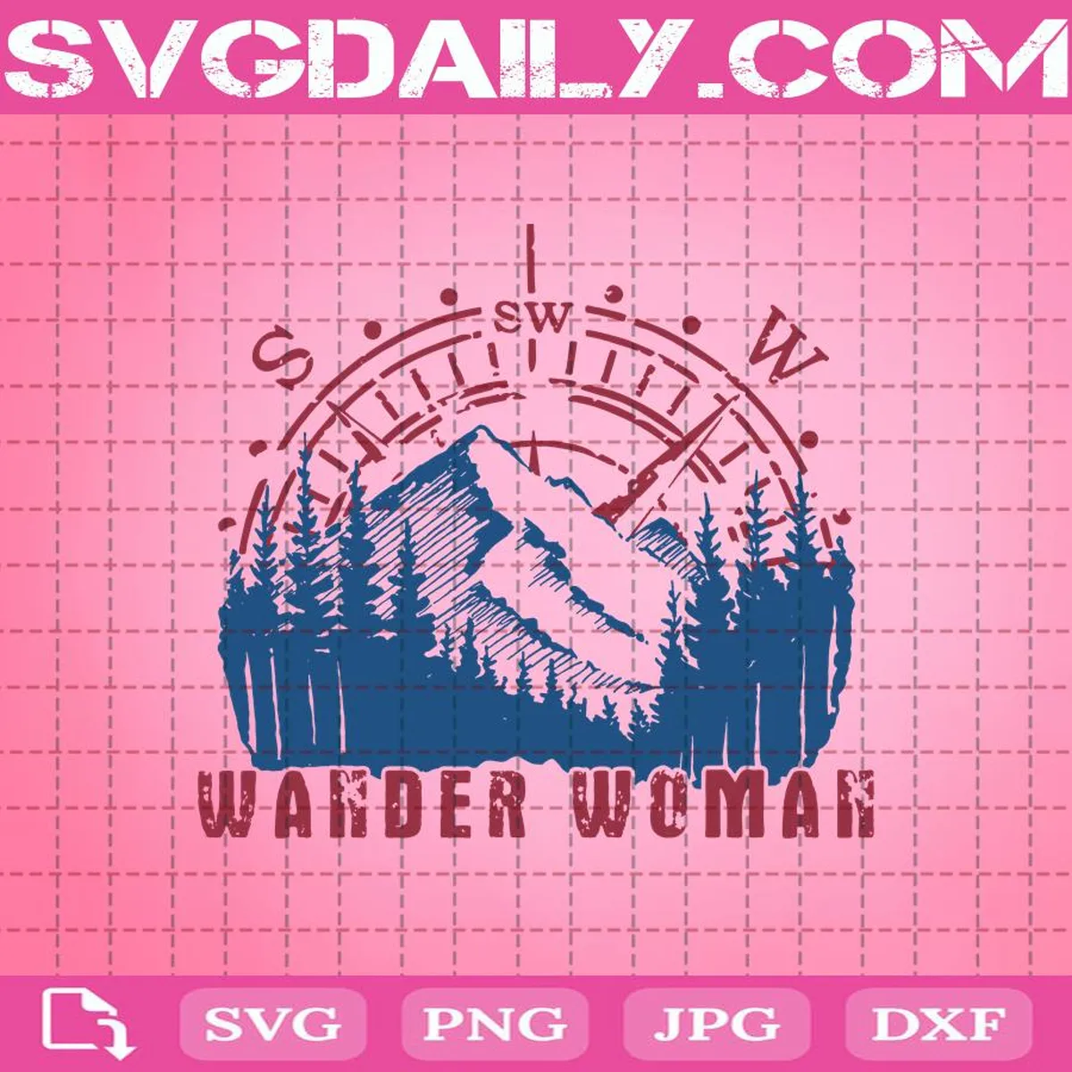 Wander Wonman Svg, Wander Woman Exploring Go Outside Camping Hiking Svg, Mountain Climbing Svg, Camping Hiking Lover Svg
