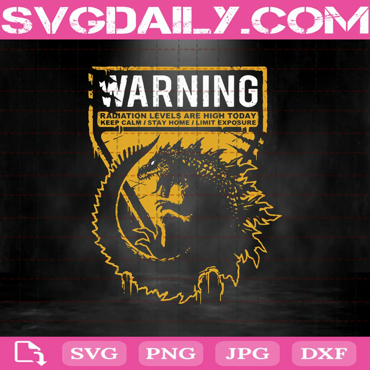 Warning Kaiju Svg, Godzilla Svg, Movies Svg, Warning Svg, Svg Png Dxf Eps AI Instant Download
