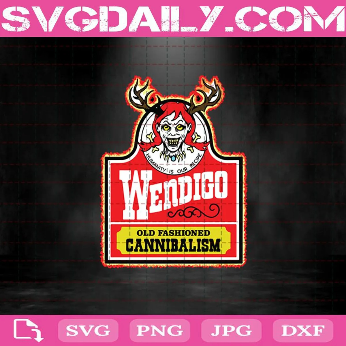 Wendigo Old Fashioned Cannibalism Svg, Wendigo Svg, Cannibalism Svg, Old Fashioned Svg Png Dxf Eps Download Files