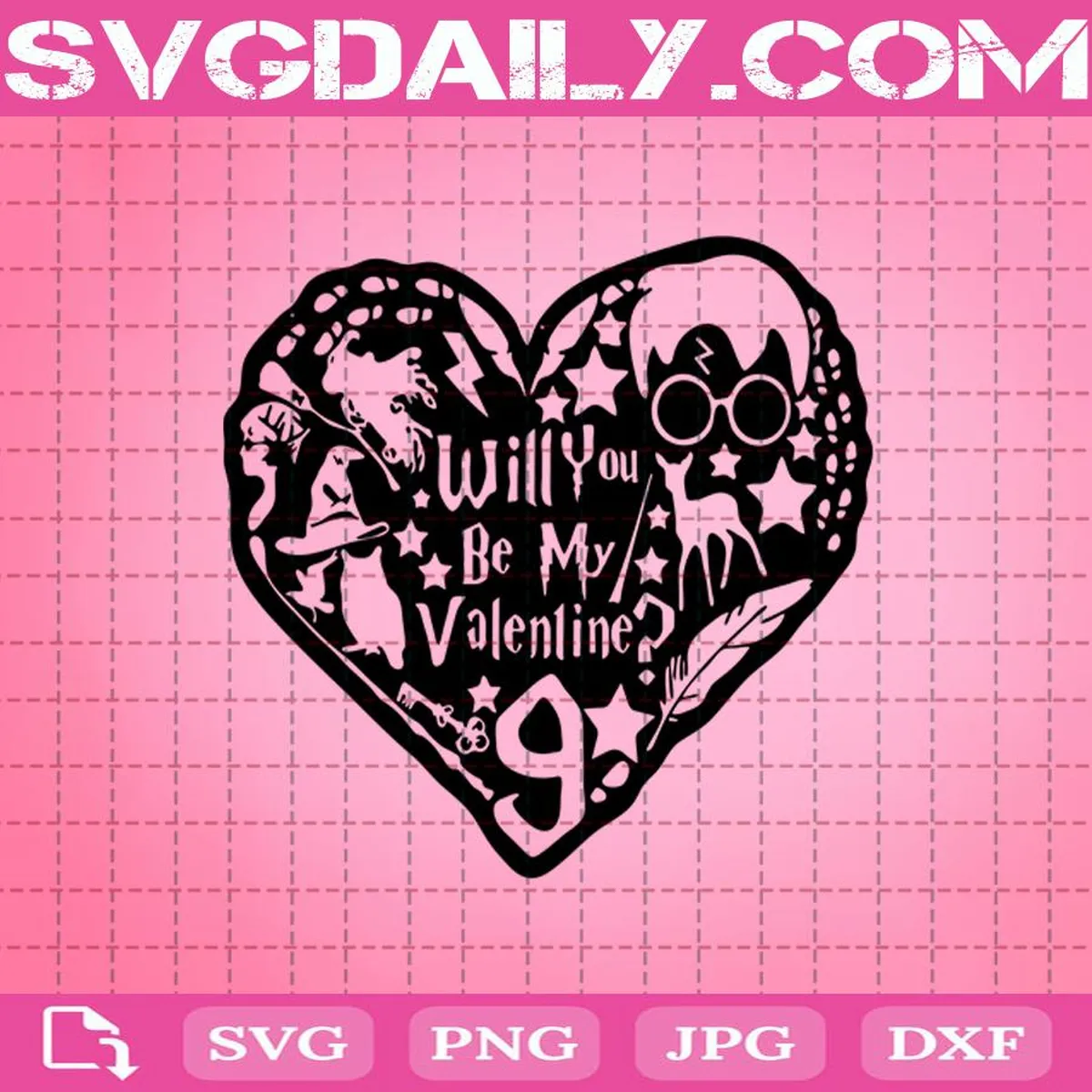 Will You Be My Valentine Svg, Black Heart Svg, Witch Valentine ‘s Day Svg, Happy Valentine Svg, Svg Png Dxf Eps AI Instant Download