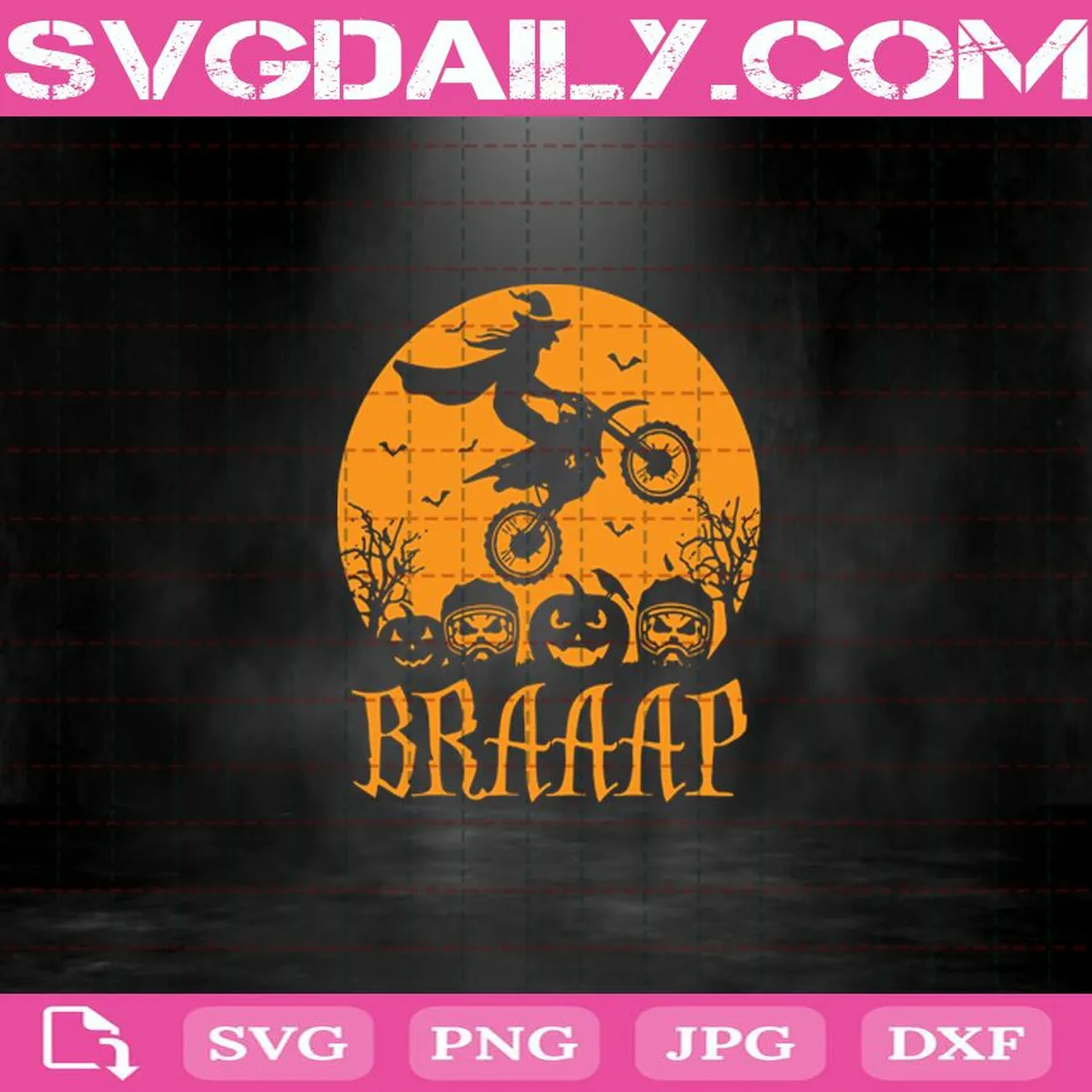 Witch Braaap Motorcross Svg, Witches Moon Motorcycles Svg, Halloween Witch Svg, Halloween Svg