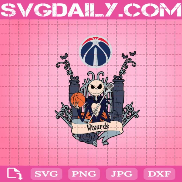 Wizards Jack Skellington Svg, Washington Wizards Svg, NBA Svg, Sport Svg, Basketball Svg, Christmas Svg