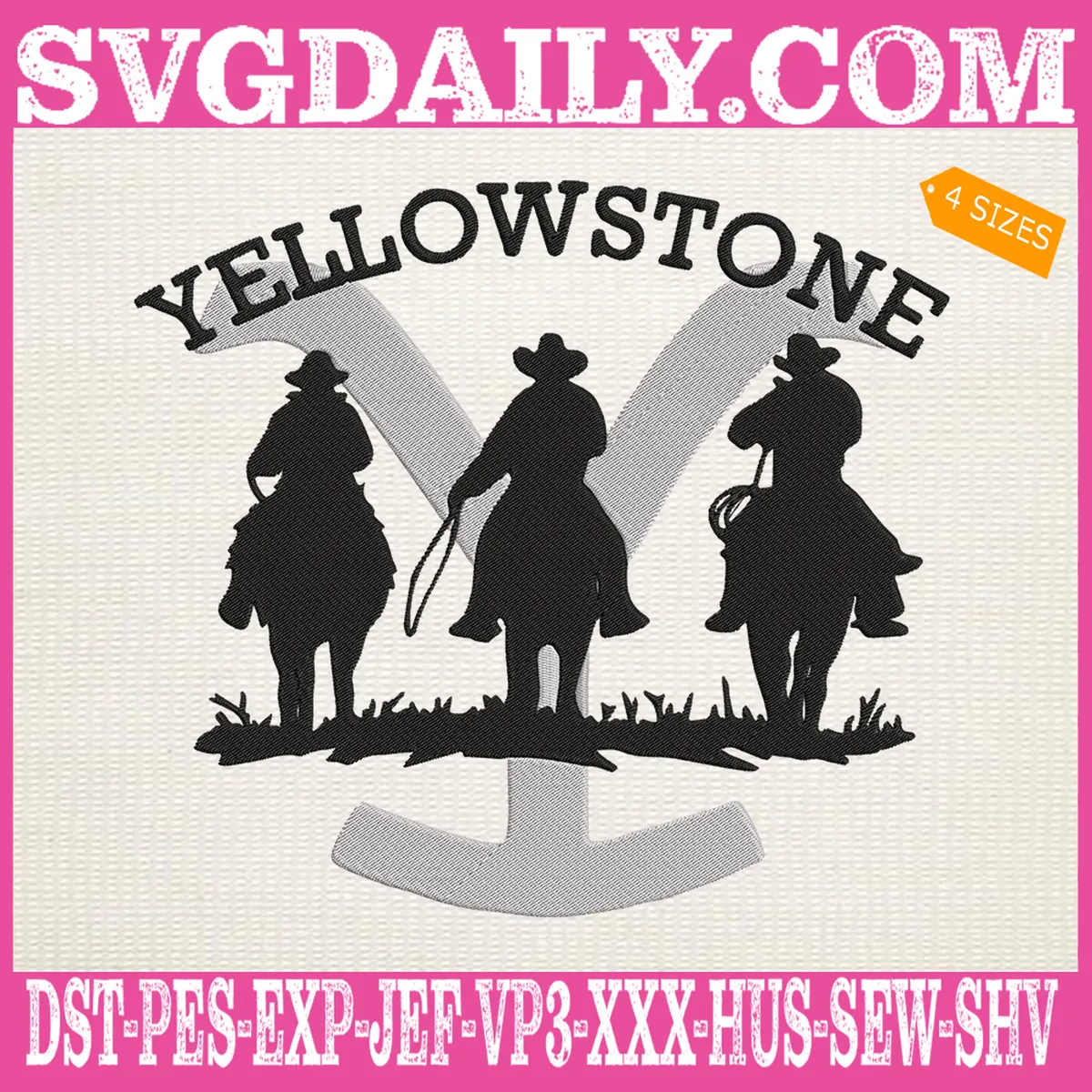 Yellowstone Embroidery Files, Dutton Ranch Embroidery Design, American