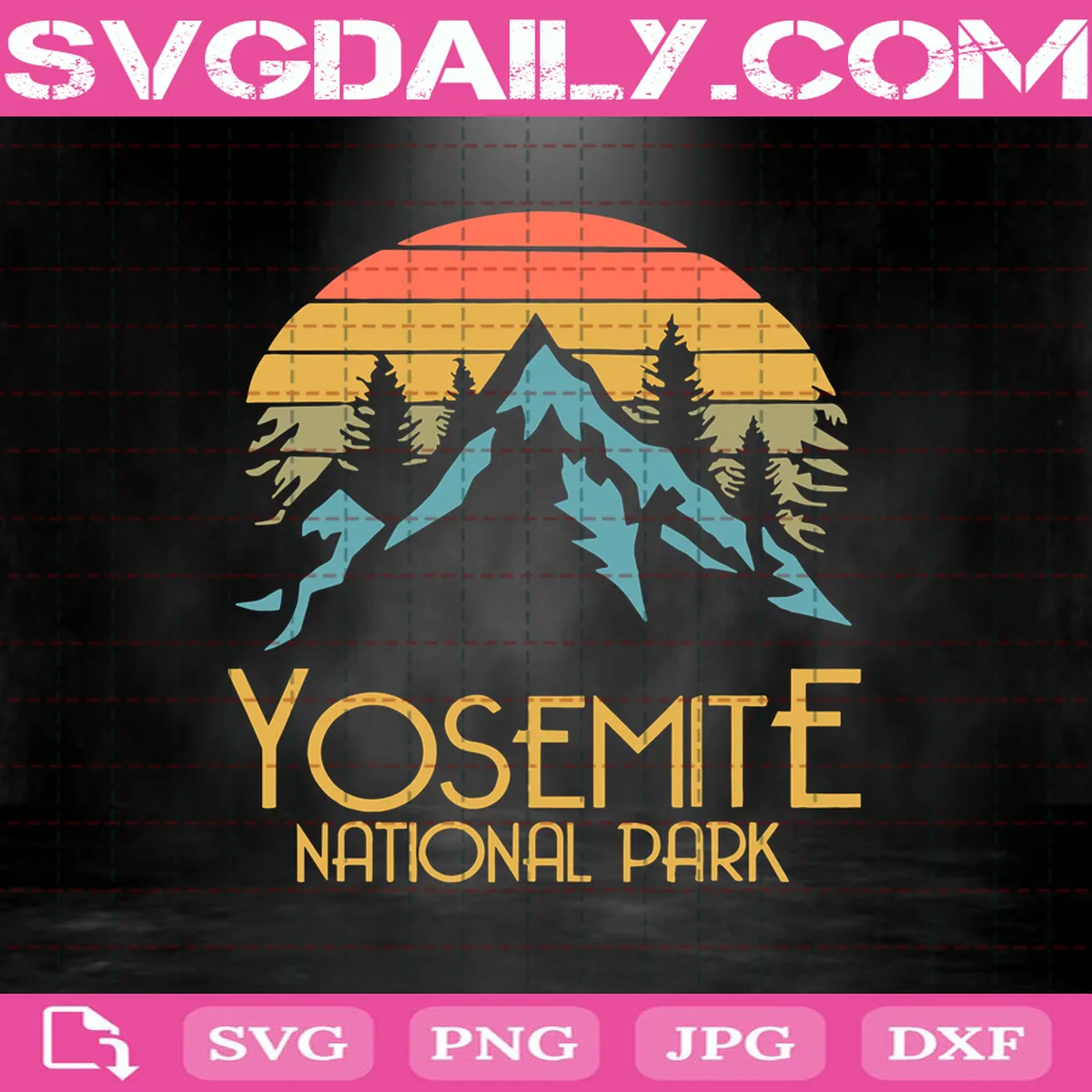 Yosemite National Park Svg, Yosemite Svg, Yosemite Park Svg, National Park Svg,Camping Svg, Hiking Svg, Moutains Svg, Yosemite Valley Svg