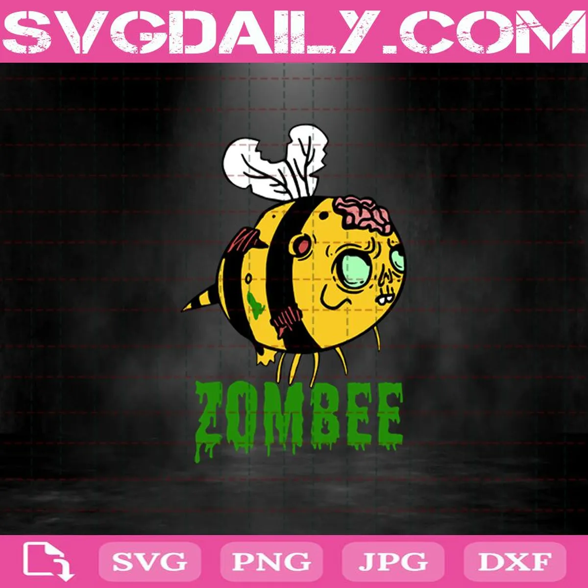 Zombee Svg, Halloween Svg, Horror Svg, Zombie Svg, Bee Svg, Zombie Bee Svg, Instant Download, Digital Files