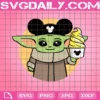 Baby Yoda Svg, Baby Yoda Holding Ice Cream, Vinyl Cut File, Png, Pdf, Jpg, Ai Printable Design Files