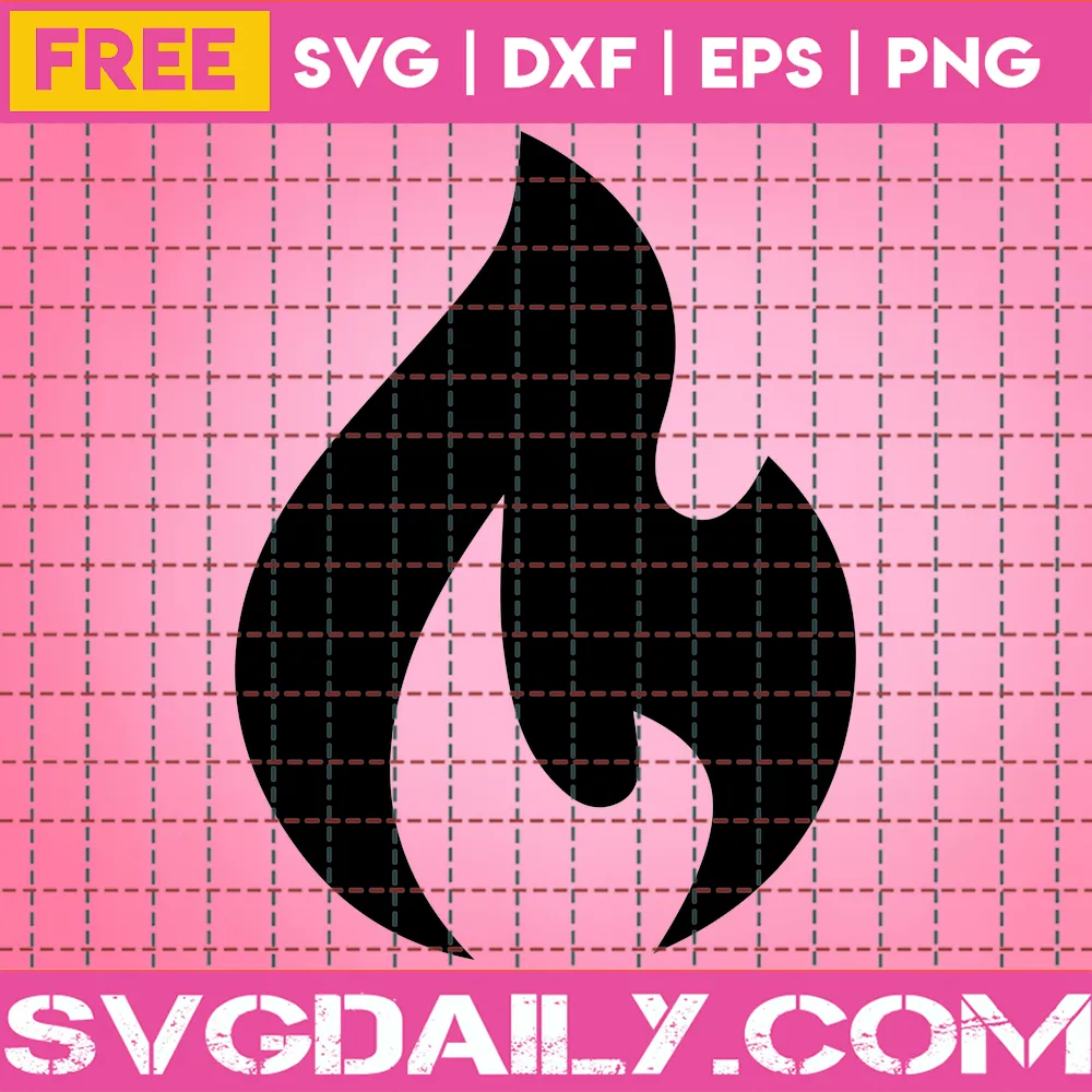 Fire Svg Free, Flames Svg, Free Vector Files, Instant Download, Silhouette Cameo