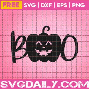 Free Boo Pumpkin Svg