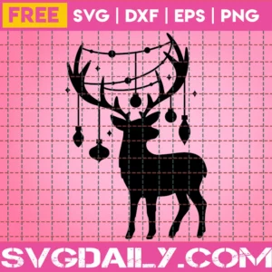 Free Christmas Deer Silhouette Svg
