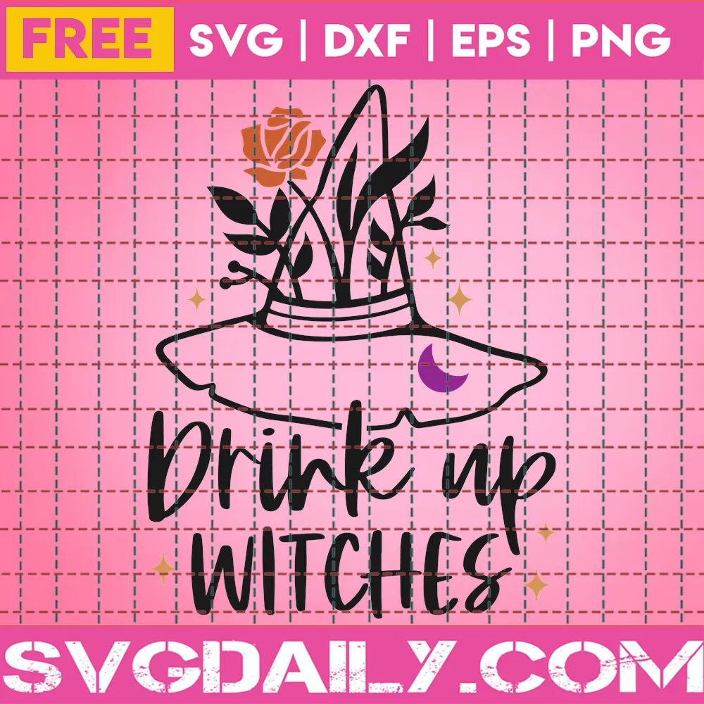 Free Drink Up Witches Svg