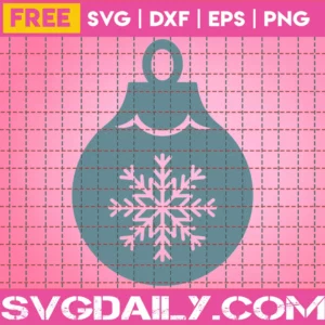 Free Snowflake Christmas Ornament Svg
