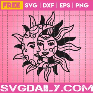Free Sun And Moon Svg