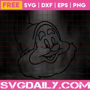 Happy Svg Free, Dwarf Svg, Free Disney Character Svg Files, Instant Download Invert