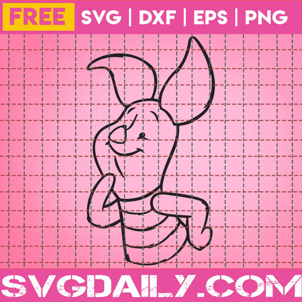 Piglet Svg Free, Best Disney Svg Files, Winnie The Pooh Svg, Instant Download