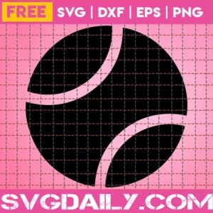 Tennis Svg Free, Ball Svg, Sport Svg, Silhouette Cameo, Instant Download