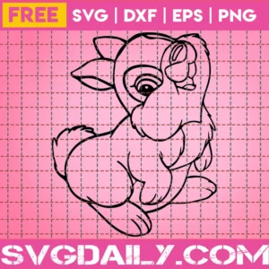 Thumper Svg Free, Free Svg Files Disney, Bambi Svg, Instant Download, Free Vector Files