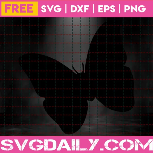 Butterfly Svg Free, Silhouette Svg, Butterfly Clip Art, Instant Download Invert