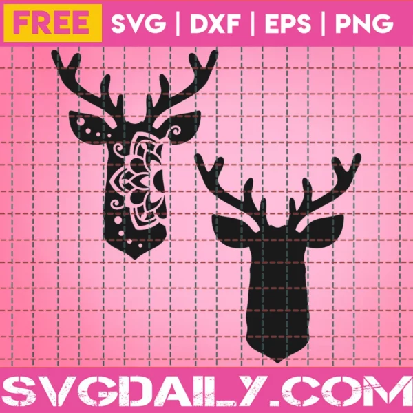 Free Mandala Deer Silhouette Svg