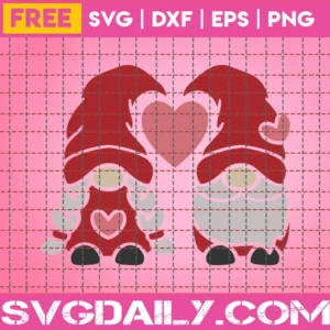 Free Valentine Gnome In Love Svg