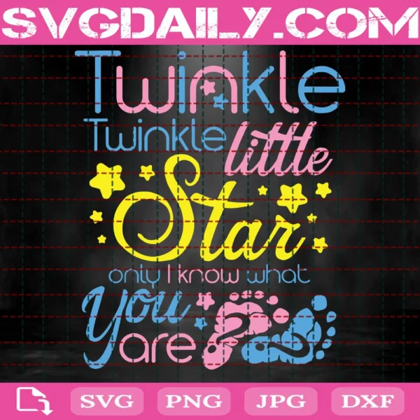 Twinkle Twinkle Little Star Baby Family Pregnancy Cutting File Design Digital Download Craft File New Born Commercial Licence