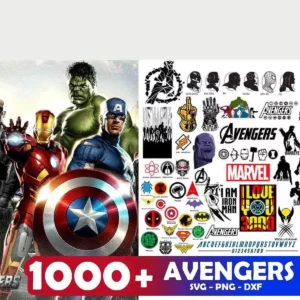 1000 Avengers Svg Bundle