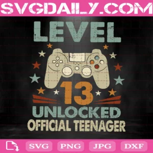 13Th Birthday-13 Years Old Tee Official Teenager Svg