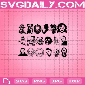 18 Horror Movie Villain Svg