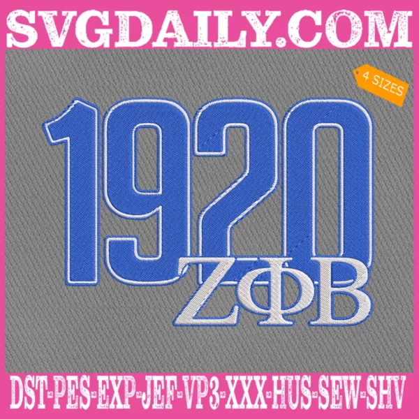 1920 Zeta Phi Beta Embroidery Files