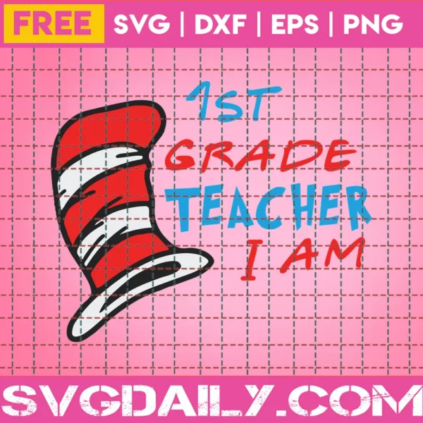 1St Grade Teacher Svg Free