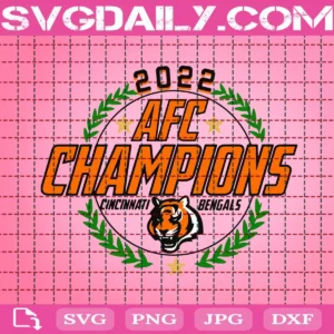 2022 Afc Champions Cincinnati Bengals Svg