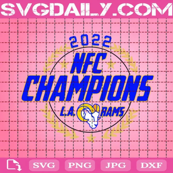 2022 Nfc Champions La Rams Svg