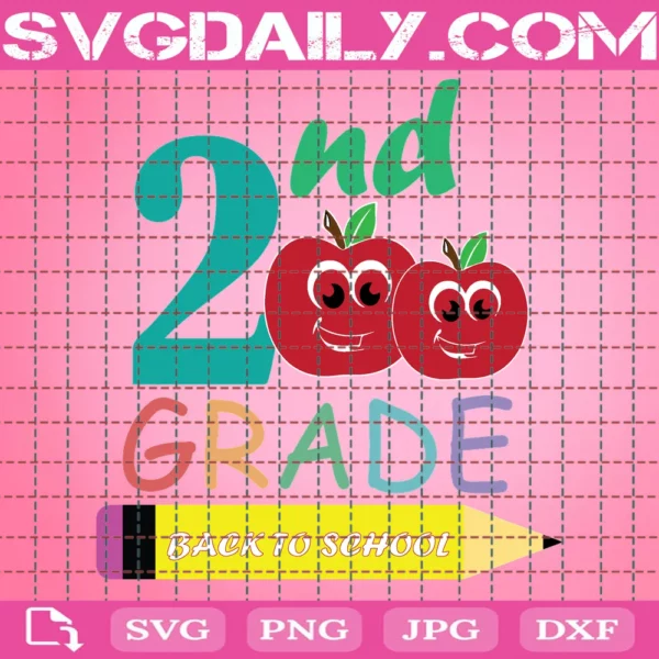 2Nd Grade Svg, Hello 2Nd Grade Svg