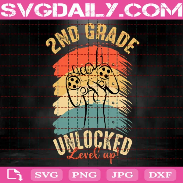 2Nd Grade Unlocked Level Up Svg
