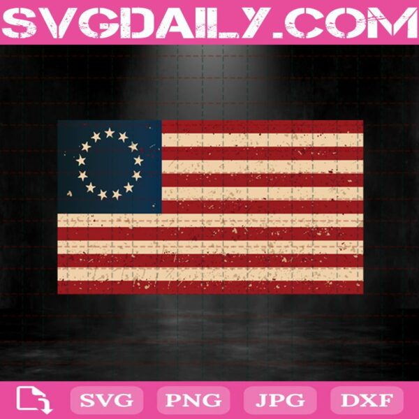 4Th Of July Patriotic Betsy Ross Battle Flag Instant Download