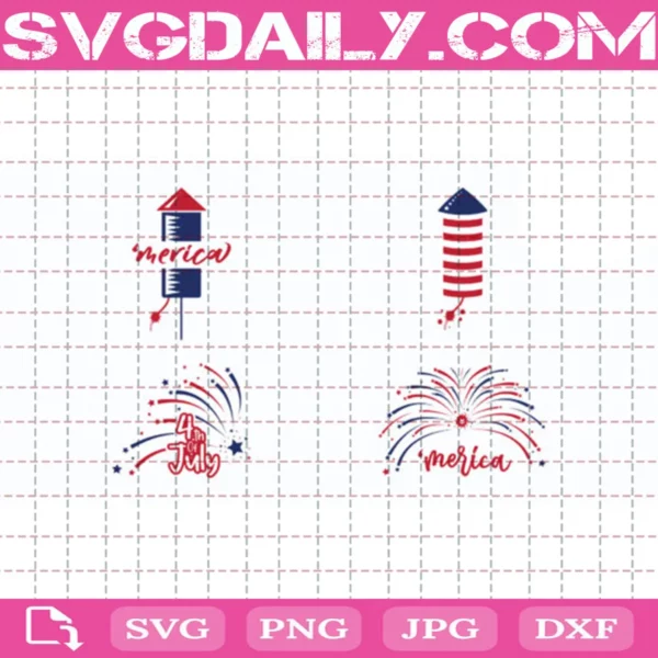 4Th Of July American Firework Svg Free