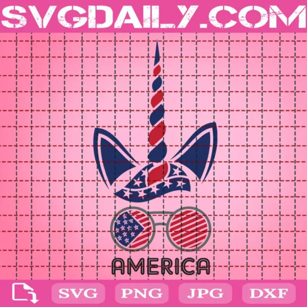 4Th Of July Unicorn Svg