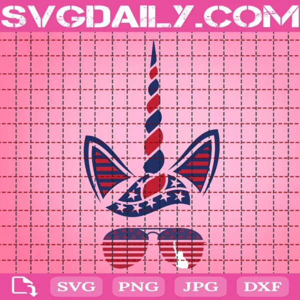 4Th Of July Unicorn Svg